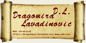 Dragomira Lavadinović vizit kartica